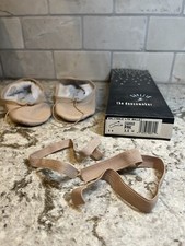 CAPEZIO PINK CHILD SPLITSOLE DANCE BALLET SLIPPERS LEATHER NOS NIB SZ 3 1/2 W