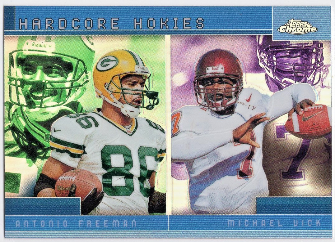 ANTONIO FREEMAN MICHAEL VICK 2001 Topps Chrome Combos Refractor Insert #TC13