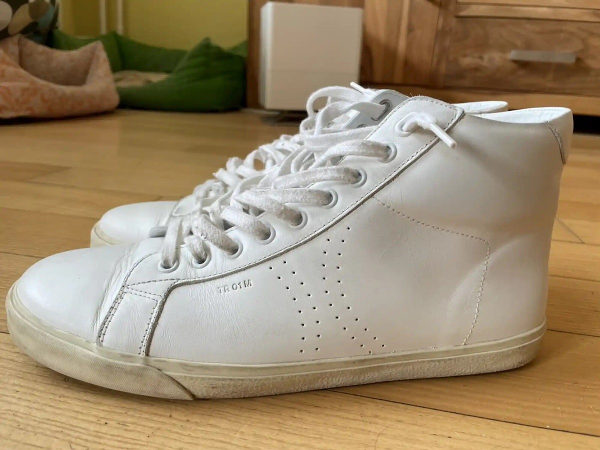 Celine by Hedi Slimane TRIOMPHE TR 01M white high-top leather