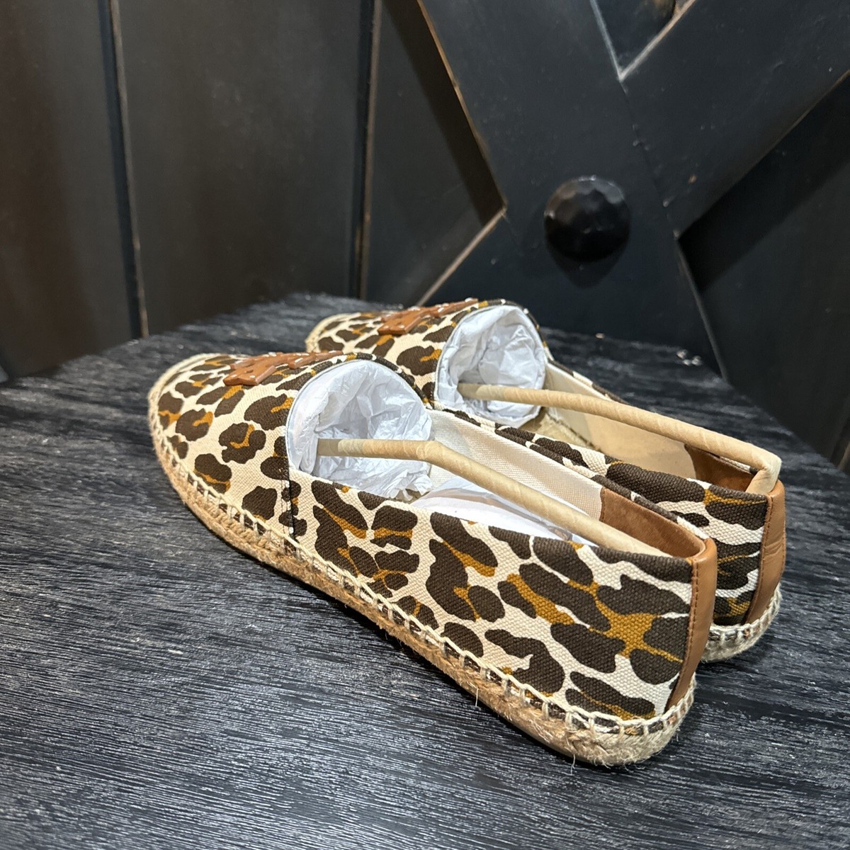 ⭐︎トリーバーチ⭐︎美品レオパード25.5cm Tory Burch Everly Espadrille Olana Canvas in Beige Reva