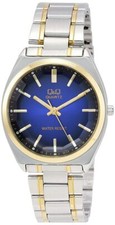 New" Citizen Q Q Watch QB78-412 Blue x Gold Waterproof Men's Japan