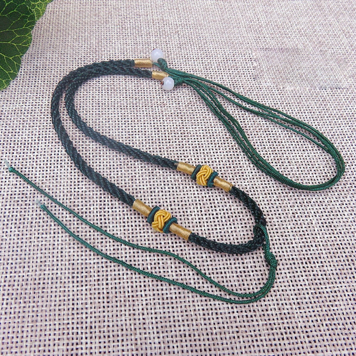 10 Chinese Silk Thread Knotted Cord Adjustable String Necklace for Jade Pendants