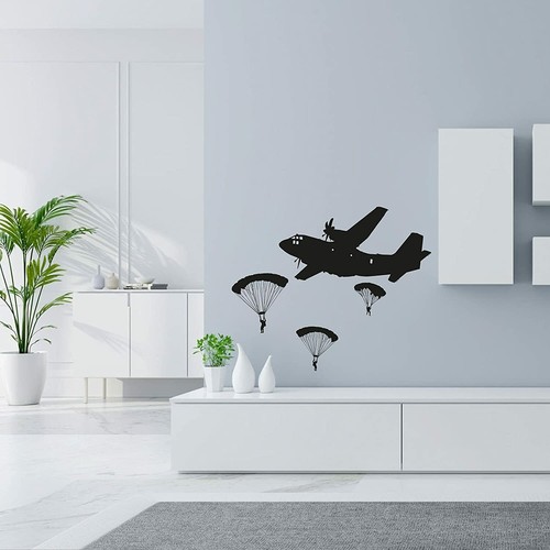 Pegatina de pared paracaídas militar Swat equipo hogar habitación infantil calcomanías de vinilo decoraciones - Imagen 3 de 6