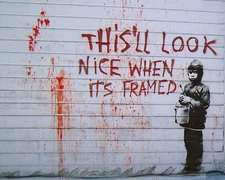Banksy, This'll Look Nice..., Graffiti Art, Giclee Canvas Print, 8"x10"