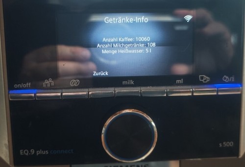 Siemens EQ.9 s500 TI9555X1DE/10 Kaffeevollautomat -Kundendienst BSH durchgeführt - Bild 6 von 11