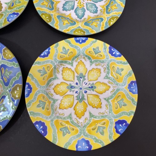 Juego de 4 platos de ensalada de melamina marroquí Laurie Gates 8,75" en relieve mezcla y combinación - Imagen 5 de 13