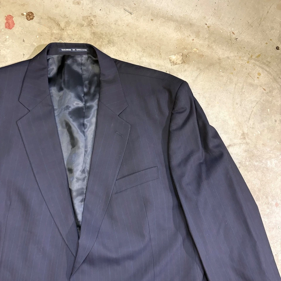 Alexandre of Savile Row London Pinstripe Suit Tailored England 50R 42x34 - Image 4 of 4