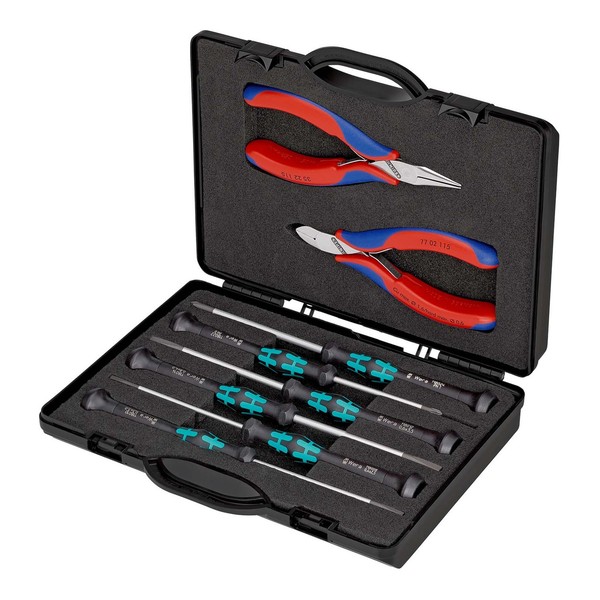 Knipex 00 20 18 Elektronikzangen-Set Mit Werkzeugen FüR Arbeiten An-image