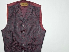 Palo Duro Vest Mens Large Panhandle Slim Paisley Red