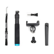 Metal Handheld Selfie Stick Tripod Mount Phone Clip Strap For GoPro Hero 7 6 5 4