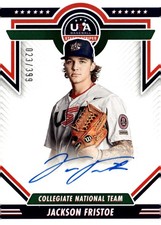 2022 Panini Stars & Stripes USA Baseball #CNTS-JF Jackson Fristoe Blue Ink #/399