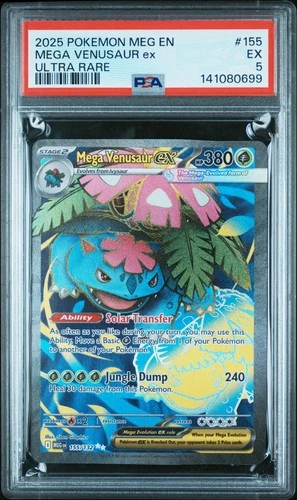 2025 POKEMON MEG EN-MEGA EVOLUTION ULTRA RARE #155 MEGA VENUSAUR EX PSA 5