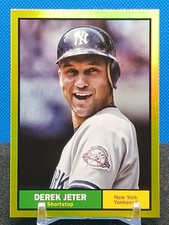 Derek Jeter SP Yellow Foil 2024 Topps Archives #55 Design Variation Yankees HOF 