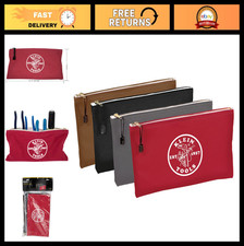 Utility Tool Bag Set - Canvas Zipper Pouch for Tools  Bank Deposits - 12.5"x7