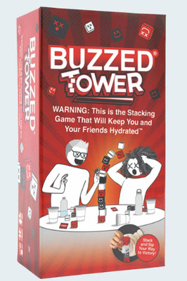 Buzzed Tower Party Game 21+ Created by WhatDoYouMeme? Block Stacking Game