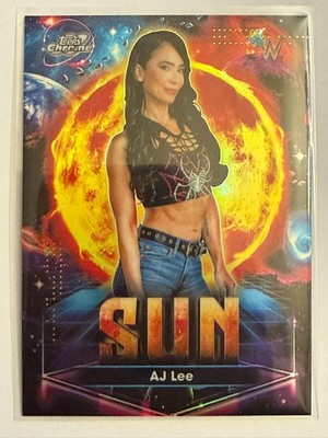 2026 WWE Topps Chrome Cosmic AJ Lee Planetary Pursuit Sun #PPS-10