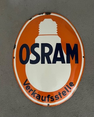 Email-Schild, Osram, Klassiker, Original, guter Zustand