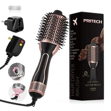 1000W Dual Voltage Ceramic Ionic Hair Dryer Brush,4-in-1 Hot Air Styler & One...