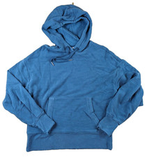Athleta Balance Waffle Hoodie Womens S Small Teal Blue Pullover Sweatshirt