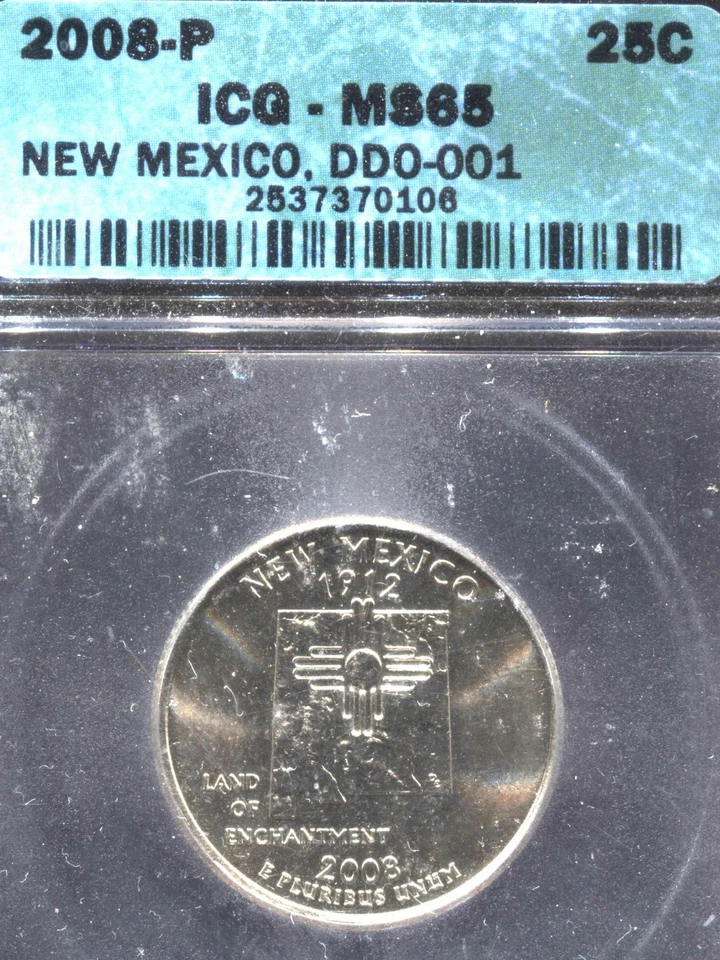 2008 P New Mexico  State Quarter  DDO MS65 - Image 3 of 3