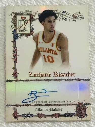 2026 Topps Signature Class Zaccharie Risacher Manuscripts Refractor Auto Hawks