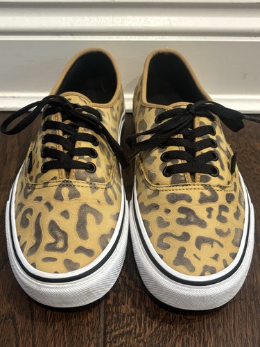 VANS Rare Sample Authentic Leopard UK8 Leather Unisex Trainers - Picture 4 of 13