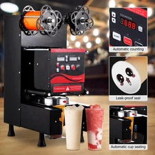 Fully Automatic Cup Sealer Sealing Machine 550-800 Cup/hr Boba Coffee Bubble Tea