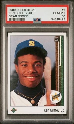 PSA 10 KEN GRIFFEY JR. 1989 Upper Deck #1 STAR ROOKIE RC Mariners Reds GEM MINT