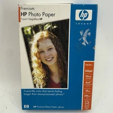 NEW HP Premium Photo Paper, Glossy 4x6 60 Sheets Inkjet 64lb Paper Sealed