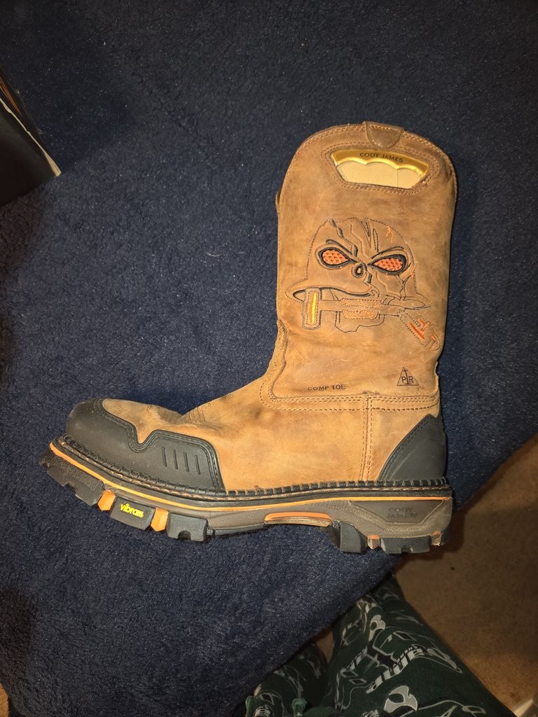 Cody James Leather Work Boot with Vibram Sole