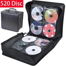 520 Pcs Disc CD Storage Case DVD Organizer Holder Bag Wallet Album Media Video
