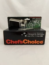 NIB Chef's Choice 460 Multi-Edge Diamond Hone Knife Sharpener Straight Serrated 