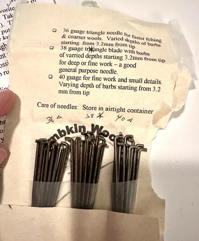 Needle Felting Needles & Fiber Natural Spinning Fiber (B30) - Image 3 of 4