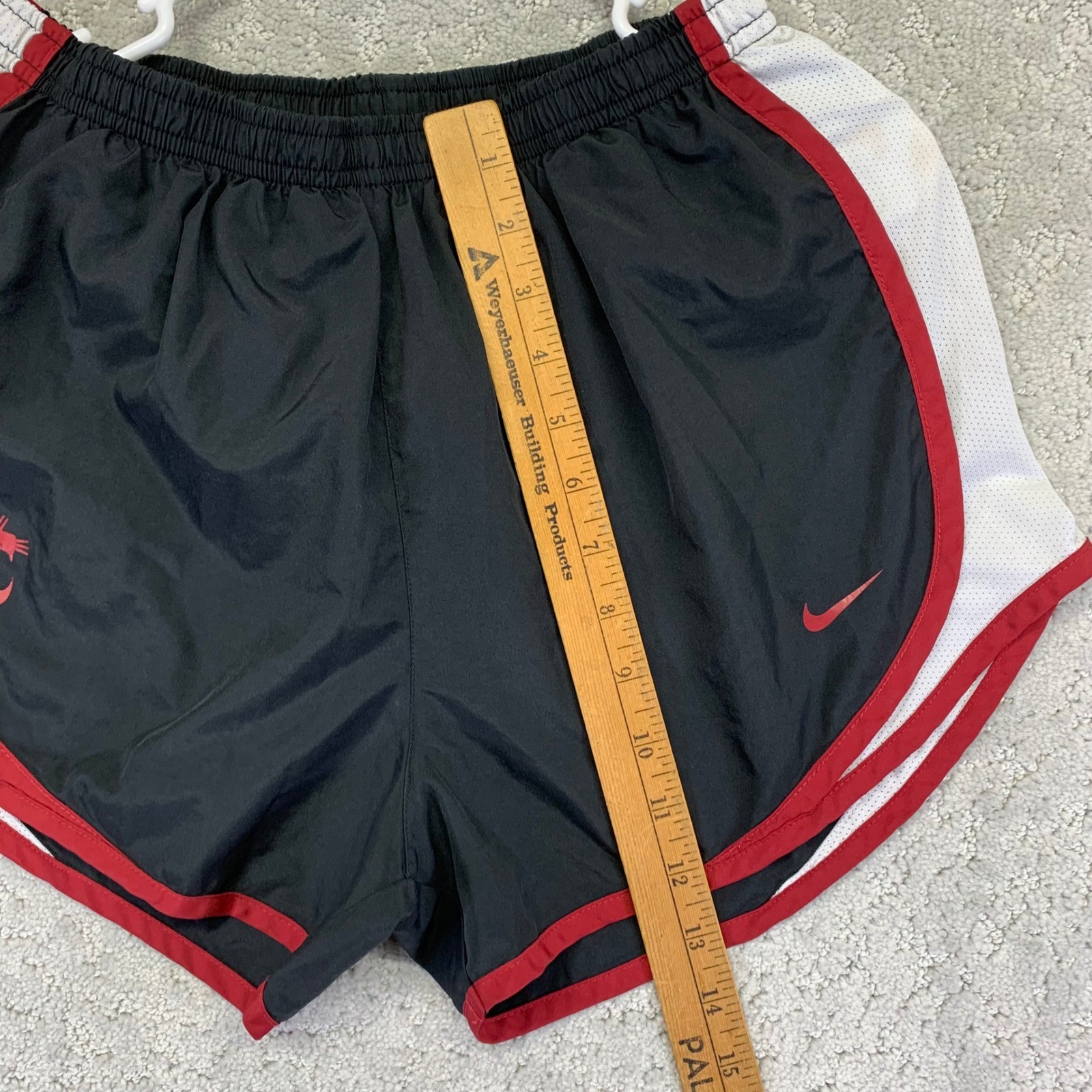 Nike WSU Cougars Shorts Womens Medium Black Red White Running Athletic Dri-Fit thumbnail 11