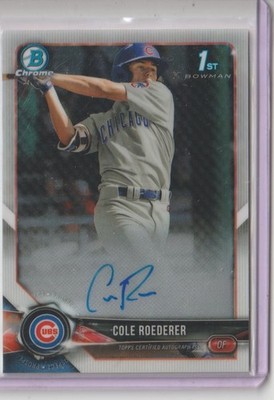 Cole Roederer 2018 Bowman Chrome Auto Autograph CDA-CR