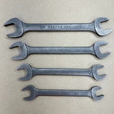 Vintage Proto Professional 4 Pc Jumbo Double Open Wrenches SAE 15/16” - 1-7/16”