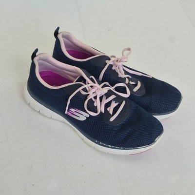 Skechers Sneaker 6,5 Navy Damen Flex-lite Mesh Freizeit Schnürschuhe