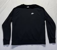 Nike Crewneck Sweatshirt Mens M Black fleece ...