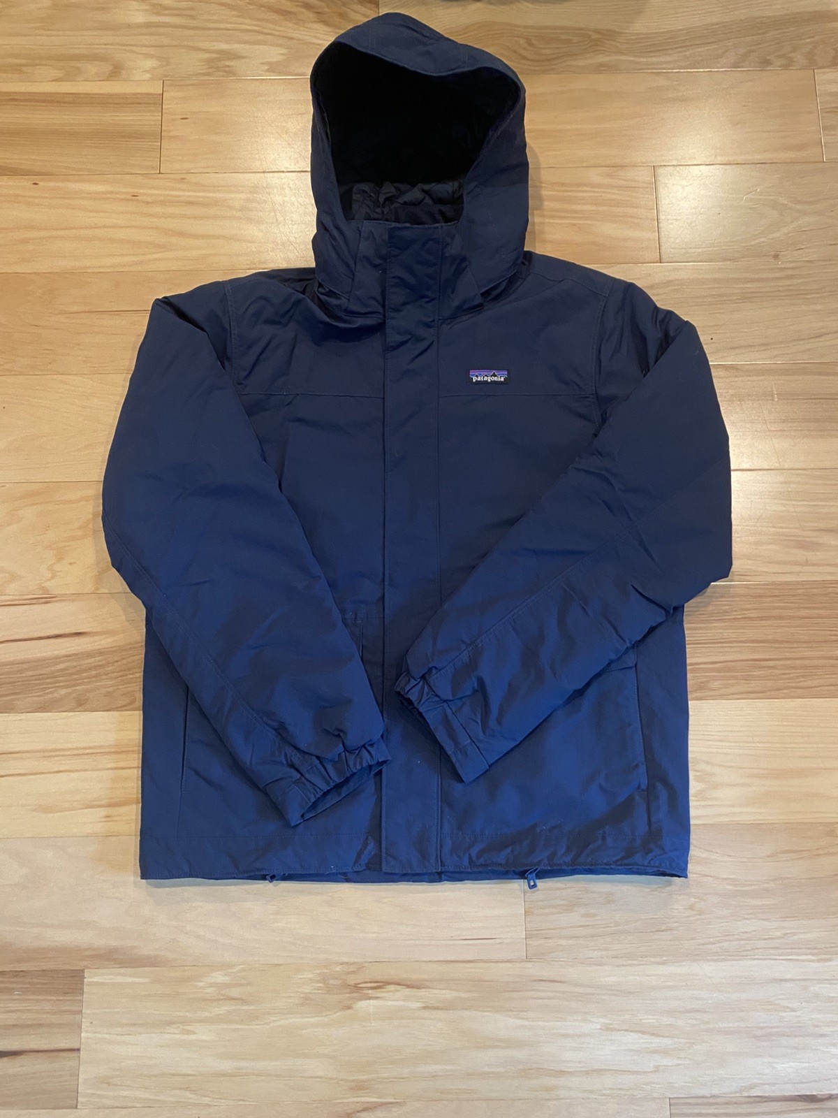 Patagonia Men’s Size Medium Full-Zip and Button Hooded Jacket Navy 