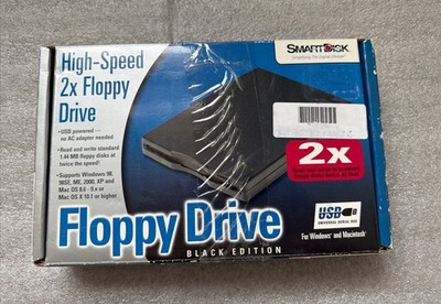 SmartDisk FDUSB-B2 External 3.5  Inch USB Floppy Drive, New In Open Box