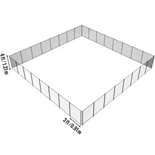 VEVOR Pool Fence, 4 x 96 FT Pool Fences for Inground Pools, Removable Child Safe