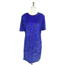 STENAY Silk Dress Sparkling Sequins Back Slit Beautiful Glam Women?s Size 6