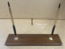 Vintage Cross 10K Gold Filled Pen And Pencil Set - Walnut Base