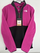 The North Face Teen Glacier 1/2 Zip Pullover Fleece Pink Black Kid's- XXL 18/20