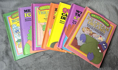 SWEET PICKLES Lot Of 7 Hardcover Books 70s/80s Children's Books Weekly Reader