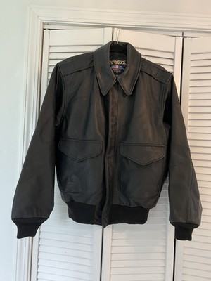 US Wings Leather Jacket 1986 Flight Jacket Men's Size S