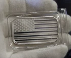 1 oz .999 SIlver Flag Art Bar Sealed in Plastic