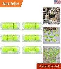 6Pcs Small Bubble Level 10x10x29mm Mini Square Spirit Level Picture Hanging L...