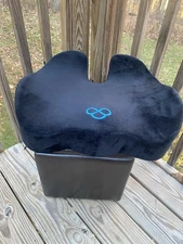 Bliss Trends Ergonomic Memory Foam Seat Cushion Washable Cover Back Tailbone