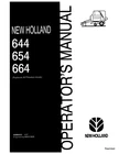NEW HOLLAND ROUND BALER 644 654 & 664 OPERATORS MANUAL